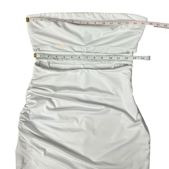 Revolve Superdown Strapless Cutout Dress in White - Picture 14 of 16
